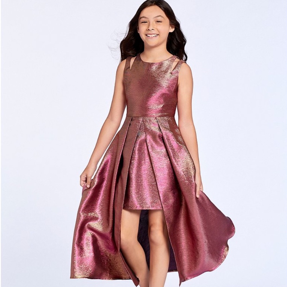 Double strap two tone iridescent dress